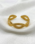 Anti-Tarnish Gold Bangle size Adjustable Medium