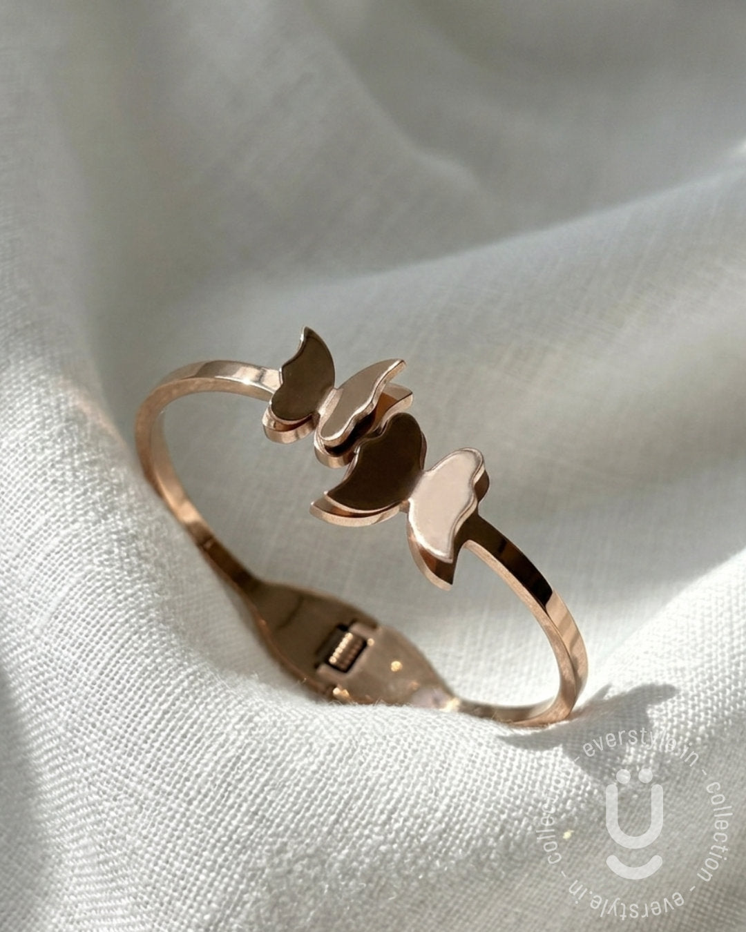Anti-Tarnish Rose Gold Bangle size Adjustable Size 2.2