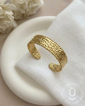 Anti-Tarnish Gold Bangle size Adjustable Size Medium