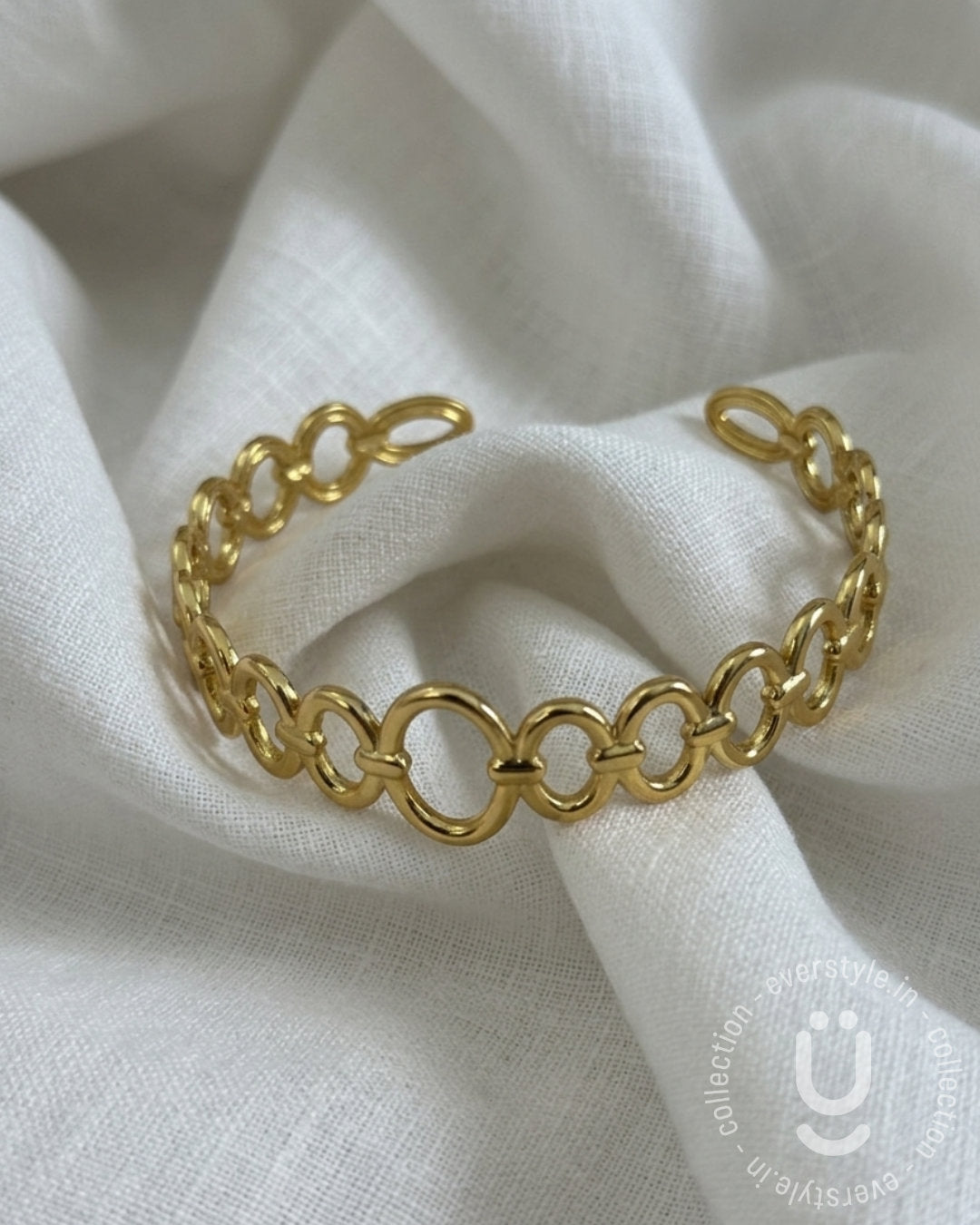 Anti-Tarnish Gold Bangle Adjustable Size Medium