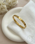 Anti-Tarnish Gold Bangle Adjustable Size 2.2