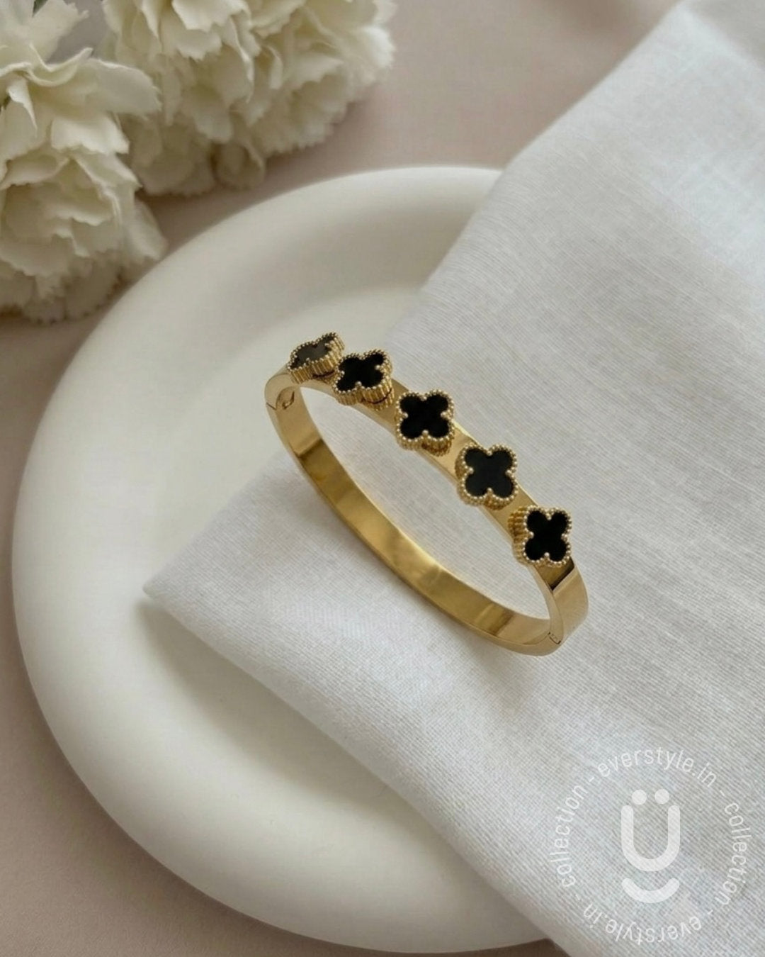 Anti-Tarnish Gold Bangle Adjustable Size Medium