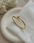Anti-Tarnish Gold Bangle Adjustable Size Medium