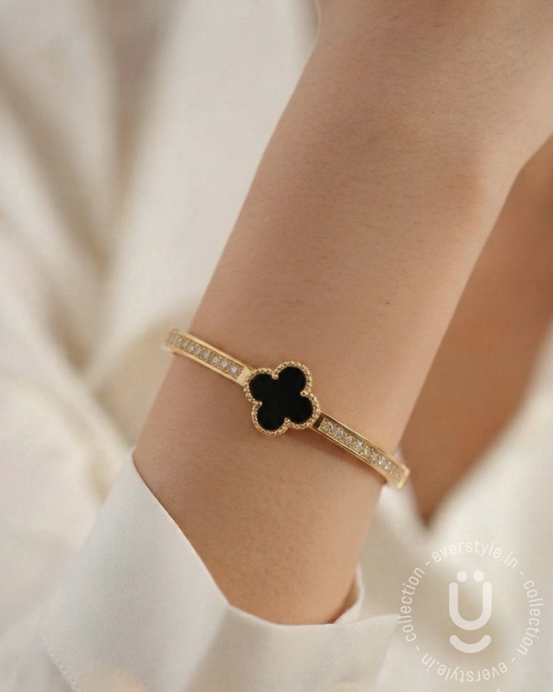 Anti-Tarnish Gold Bangle Adjustable Size Medium