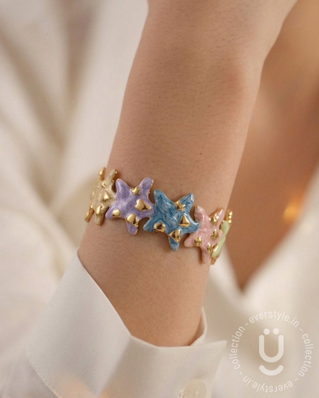 Anti-Tarnish Gold Bangle Adjustable Size Medium