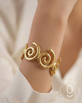 Anti-Tarnish Gold Bangle Adjustable Size Medium