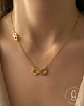 Anti-Tarnish Gold Infinity Pendant Necklace