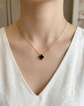 Anti-Tarnish Rose Gold Clover Pendant Necklace