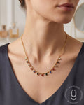 Anti-Tarnish Gold Multi Stone Necklace