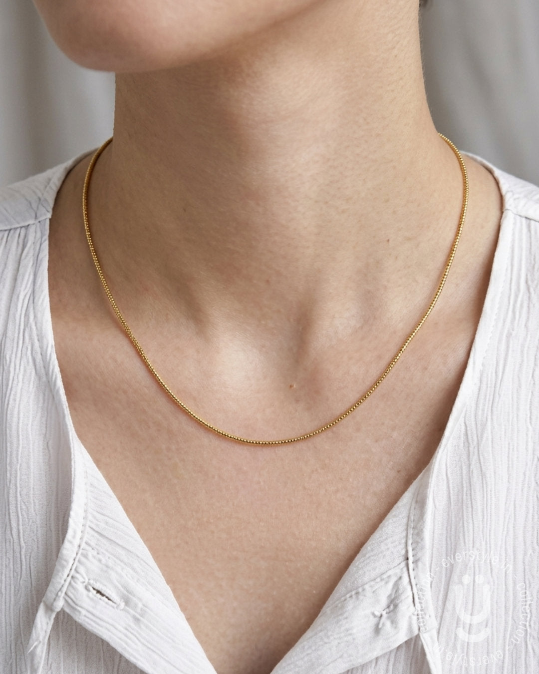 Anti-Tarnish Gold Snake Necklace