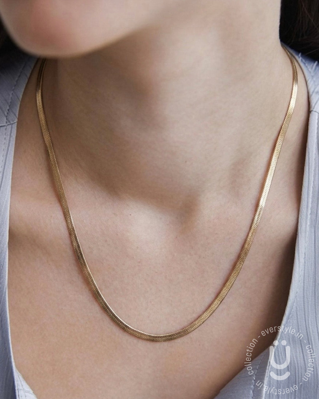 Anti-Tarnish Rose Gold Snake Necklace