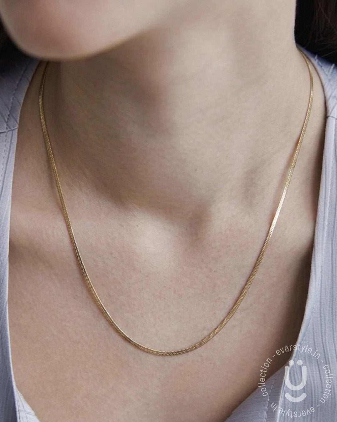 Anti-Tarnish Rose Gold Slim Snake Necklace