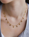 Anti-Tarnish Gold Star Charms Necklace