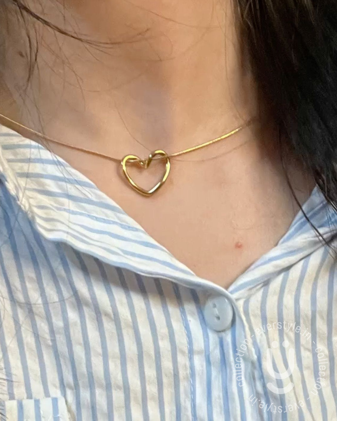 Anti-Tarnish Gold Promise Heart Necklace